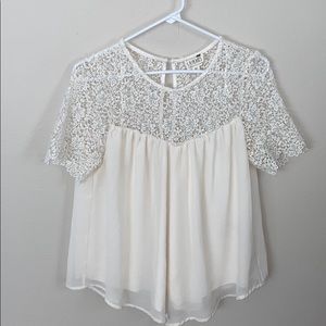 Lace Details Babydoll Top